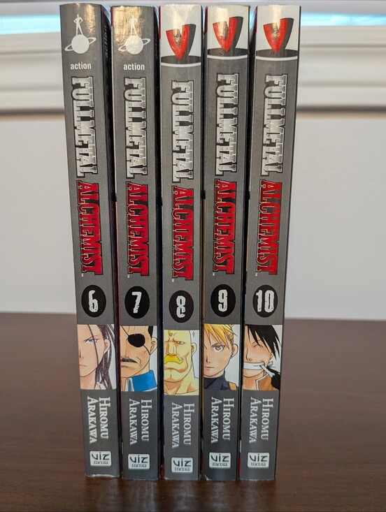 Other - Fullmetal Alchemist Volumes 6-10 Manga Set - Gray/Black and Red